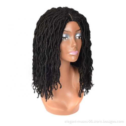 Wholesale Vigorous Crochet Braids Twist Jumbo Dread Faux Locs Hairstyle Wigs for Black Women Long Synthetic Afro Black Wigs